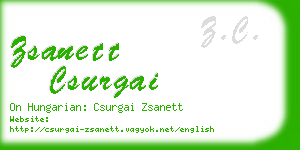 zsanett csurgai business card
